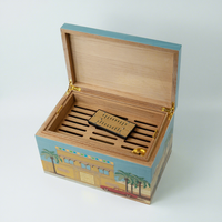 Boîte à cigares en bois personnalisée de qualité supérieure, boîte à cigares de luxe à finition brillante avec plateau, humidor à cigares OEM