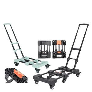 Chariot de supermarché pliable à quatre roues pour usage domestique, capacité 200 kg, pour le transport de sacs de céréales, OEM - Product Image 2