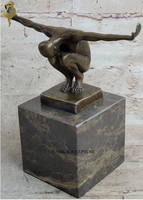 Petites Statues de Table en Bronze Sculptures de Plongeur Figurines en Métal Vente en Gros