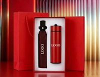 Coffret Cadeau d'Affaires : Tasse Thermos en Acier Inoxydable 304 avec Affichage de Température, Parapluie et Tasse à Eau Personnalisables