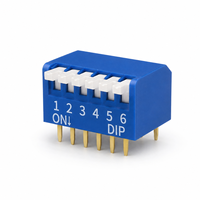 Commutateur DIP de type piano 1-12 positions, pas de 2,54 mm, SPST, à montage traversant, bleu, commutateur de codage numérique pour carte de circuit imprimé
