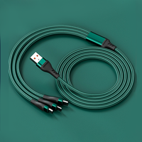 Kabel Data Portabel Berkualitas Tinggi Anti-Putus 6A USB Pengisian Cepat 3 in 1 untuk Pemain Video Game