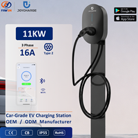 Pengisi Daya EV Wallbox Rumah Baru 11kW Tipe 2 16A Kontrol WiFi APP Perlindungan IP55 untuk Penggunaan Hunian
