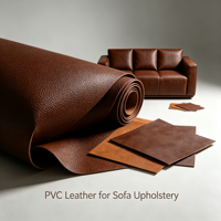 Cuir vinyle PVC grain litchi imperméable sans phtalates Jemery, matériau résistant à l'usure pour revêtement de canapé, couleur personnalisée OEM ODM