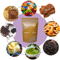 Emballage alimentaire pour café écologique avec fermeture à glissière, 100% compostable, biodégradable, en papier kraft imprimé, sachets pour café