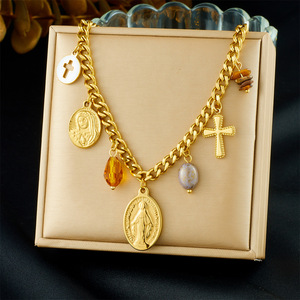 Collana con ciondolo a forma di boemia da donna in acciaio inossidabile placcato <span class=keywords><strong>Color</strong></span> <span class=keywords><strong>oro</strong></span> - Product Image 2