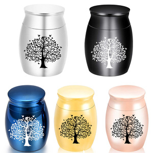 Paslanmaz çelik özel baskı Pet köpek <span class=keywords><strong>Keepsake</strong></span> kremasyon köpek Urns külleri hayat ağacı desen - Product Image 2