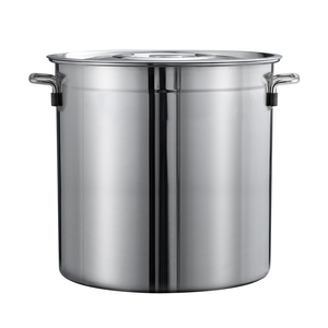 Fornitura Diretta dalla Fabbrica Supporta OEM/ODM Secchio per Zuppa in Acciaio Inox 201/304 Grande Capacità con Doppi Manici e Coperchio - Product Image 5