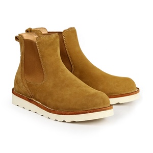 Bottines <span class=keywords><strong>Chelsea</strong></span> en cuir véritable pour hommes, classiques, avec élastiques latéraux, chaussures durables et confortables, livraison rapide, échantillon disponible - Product Image 2