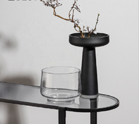 Vase en verre givré simple de style nordique, assiette de fruits, décoration créative pour la maison, doux, vase artisanal, livraison directe