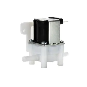 Meishuo FPD360B Normaal Gesloten Een Manier Plastic 230V Mini Magneetventiel 12 Volt Controle Water Wit Lichaam 12 Maanden, 1 Jaar Oem