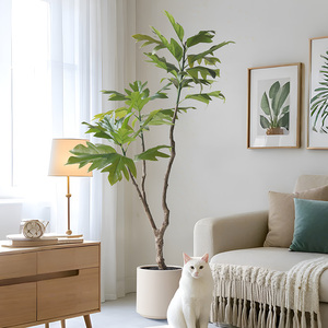 Arbre à <span class=keywords><strong>pain</strong></span> artificiel en plastique réaliste au toucher naturel, <span class=keywords><strong>de</strong></span> haute qualité, pour la décoration intérieure et extérieure du jardin - Product Image 4