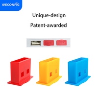 Protecteur de capuchon de prise anti-poussière de port USB, 1000 pièces/paquet, blanc et orange et rouge et bleu et noir et transparent