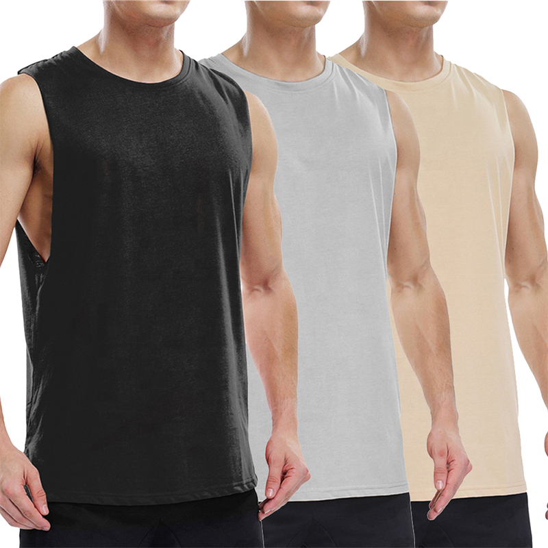 QC-0012021 In stock hot selling men's vests with several colors good quality running vest