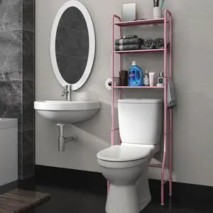 Custom Oem Toilet Corner Shelf Paper Tissue Space Saver Over Metal Toilet Storage Shelf