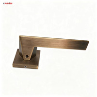 Poignée de porte moderne en acier inoxydable 304, couleur bronze antique, commande tactile ambidextre, pour salle de bain, chambre à coucher, hôtel