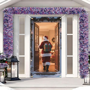 Custom Logo Hang Brief Banners Vrolijk Kerst Garagedeur Banner Cover Voor Feest Decoraties - Product Image 1