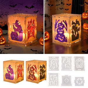 KK746ผีสยองขวัญฮาโลวีนค้างคาวแม่พิมพ์ซิลิโคนชุดยิปซั่มเรซิน DIY รูปทรงสี่เหลี่ยมแสงอารมณ์ของตกแต่งงานปาร์ตี้ที่น่ากลัว - Product Image 1