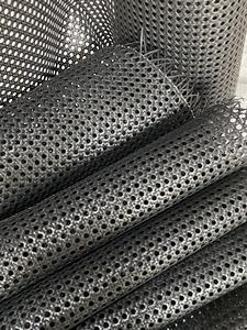 Gran oferta, Material tejido de ratán de caña sintética gris oscuro, rollo de malla de plástico liso ajustable para proyectos de muebles DIY, reutilizable - Product Image 5