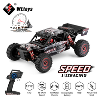 WLtoys 124016 Voiture RC de drift à l'échelle 1:12, moteur brushless, 4 roues motrices, 75 km/h, haute vitesse, métal, contrôlée par application, prête à l'emploi en intérieur et extérieur