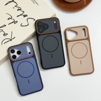 Coques de téléphone de luxe antichoc en TPU+PC avec anneau magnétique pour chargement sans fil, compatibles avec 17 Pro Max/17/16/15/14/13/12/11