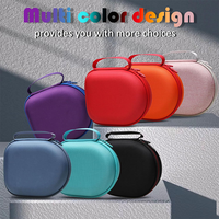 Étui de transport pour casque en EVA avec logo personnalisé, doublure douce anti-rayures, organiseur rigide pour casque pliable supra-auriculaire, utilisation en voyage et pour le gaming