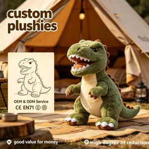 Muñeco de Peluche de Dinosaurio T-Rex Personalizado al por Mayor, Juguete de Peluche de Alta Fidelidad, Servicio OEM ODM con Certificación CE EN71 - Product Image 1
