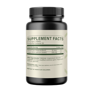 Fabrika doğrudan tedarik özelleştirilmiş etiket OEM 60 vejetaryen tabletler kalsiyum magnezyum D vitamini tabletler için kemik ve diş sağlığı - Product Image 3