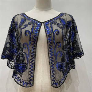 2024 púrpura negro dorado 1920s chal envuelve lentejuelas con cuentas noche capa nupcial chal <span class=keywords><strong>Bolero</strong></span> Flapper cubrir Ecoparty - Product Image 4