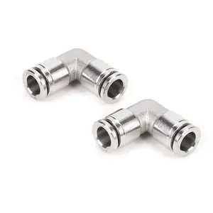 Stainless Steel Male Push-in Elbow 1/4'' BSPT Swivel Male x 10mm Pipe OD Elbow Fitting
