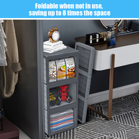 Armoires de rangement combinées Cabibox en PP et tissu, boîtes de rangement pour articles ménagers avec fonction pliable pour le rangement à domicile
