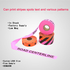 Ruban de marquage <span class=keywords><strong>bleu</strong></span> durable résistant aux intempéries, ruban PVC non adhésif fluorescent rose, vert, jaune pour la topographie et la foresterie - Product Image 4