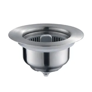 Kitchen Sink Stainless Steel Odor And Leak Proof Water Sink Universal Accessories Strainer