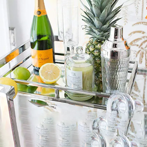 Mirrored Vanity <strong>Tray</strong> <strong>Decorative</strong> <strong>Tray</strong> with Chrome Rails for Display Perfume Vanity <strong>Dresser</strong> and Bathroom Elegant Mirror <strong>Tray</strong> - Product Image 4