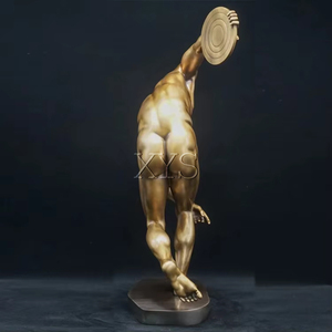 Estatua de Metal de Bronce Personalizada, Diseño de Lanzador de Discos, <span class=keywords><strong>Escultura</strong></span> Conmemorativa 3D Fundida a Mano, Tema Musical - Product Image 5