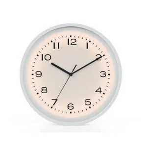 Çalar saat iğne kuvars Analog masa saati 12 "dilsiz moda klasik basit masaüstü büyük haneli duvar saati Machineal
