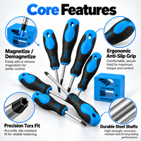 Set Obeng Torx Magnetik Profesional 13 Pcs dengan Kepala Bintang dan Sleeve untuk Grosir Global