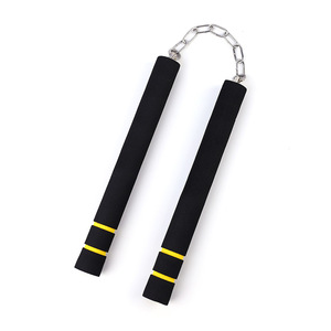 Nunchakus arti marziali wushu pratica equi schiuma di sicurezza Nunchakus spugna doppio manganello con catena in acciaio inox - Product Image 5