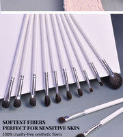 12 pièces pinceaux de maquillage personnalisés durables OEM Dense abordable original oeil en bois marque privée voyage Logo personnalisé de haute qualité