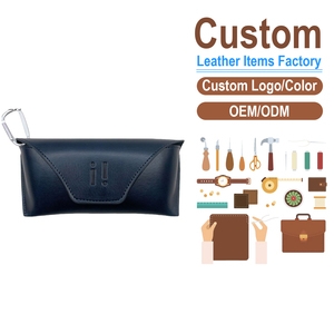 Factory Supply PU Leather Sunglasses <b>Case</b>, Neck Hanging Eyeglasses Storage Bag <b>for</b> Men & Women - Product Image 2