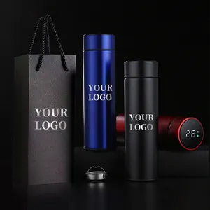 Temperature Display Stainless Steel Smart Water Bottle Custom Vacuum Insulated Thermal Flask Drink Bottle Intelligent Thermos