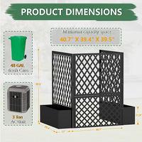 Cache-unité extérieure de climatiseur en métal JH-Mech, personnalisable, flexible, à installation multiple, avec ventilation croisée, grille en losange et trou de drainage pratique