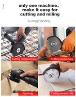 Meuleuse d'angle sans fil TEH 2000W 6500 tr/min 230MM avec interrupteur à gâchette, broche M14, qualité industrielle et bricolage, machine de découpe et de meulage