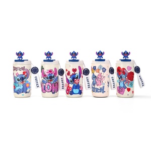Dibujos animados <span class=keywords><strong>3D</strong></span> <span class=keywords><strong>Stitch</strong></span> muñeca tapa <span class=keywords><strong>taza</strong></span> de café lindo vaso de paja botellas de agua de aislamiento de acero inoxidable para niños - Product Image 5