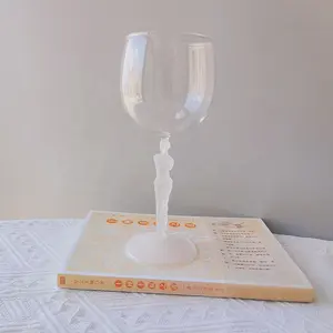 Unique Venus De Milo Shaped glass Beauty Martini Cocktail Glass cup white frosted man body Wine Glasses venus wine glass goblet