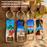 Porte-clés durable en alliage de zinc, ouvre-bouteille, souvenir, impression 3D en époxy personnalisée, aimant de réfrigérateur réutilisable, porte-clés pour cadeau