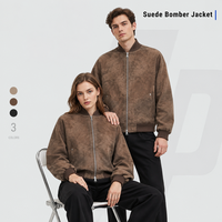 Blouson Bomber en Polyester pour Homme avec Col en Maille Côtelée, Fermeture Éclair Intégrale, Poignets Côtelés, Poches Inclinées – Vêtement d'Extérieur Printemps-Automne – Vente en Gros