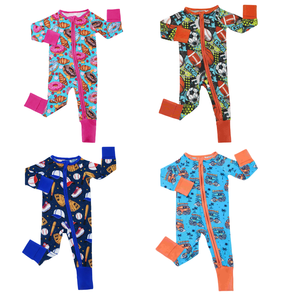 Pyjamas pour bébé en fibre de bambou assortis, accessoires pour bébé multicolores personnalisés, vêtements pour bébé tricotés pour nouveau-nés de 0 à 3 mois, filles - Product Image 1