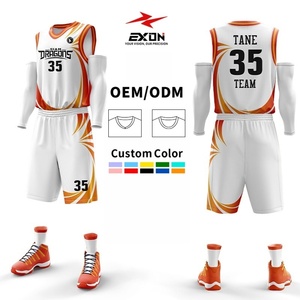 EXON Custom Quick Dry Professionele Team Basketbalset Sublimatie Logo Ademend Volwassenen Jeugd Kinderen Set - Product Image 1