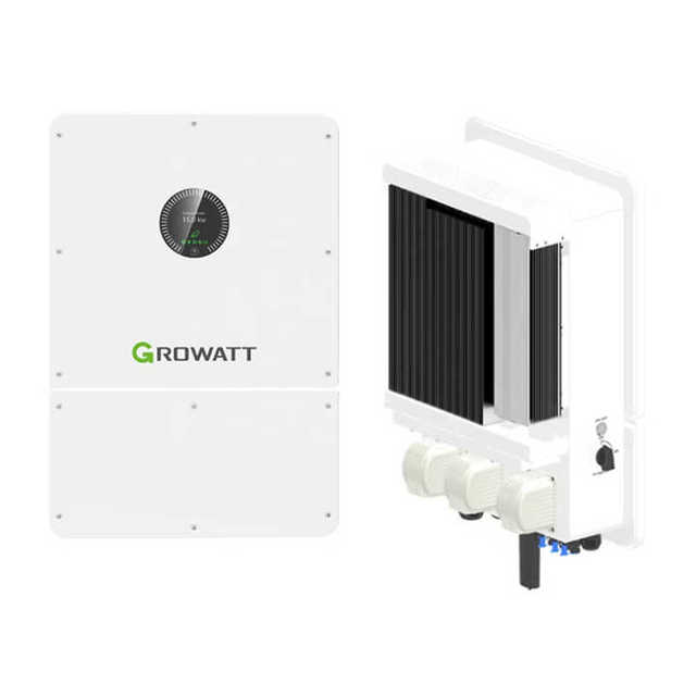 Stock Growatt Hybrid Inverter WIT 4-15K-HU 8kw 10kw 12kw 15kw Three Phase Solar Home Use 48vdc Battery Voltage 6kw Output Power